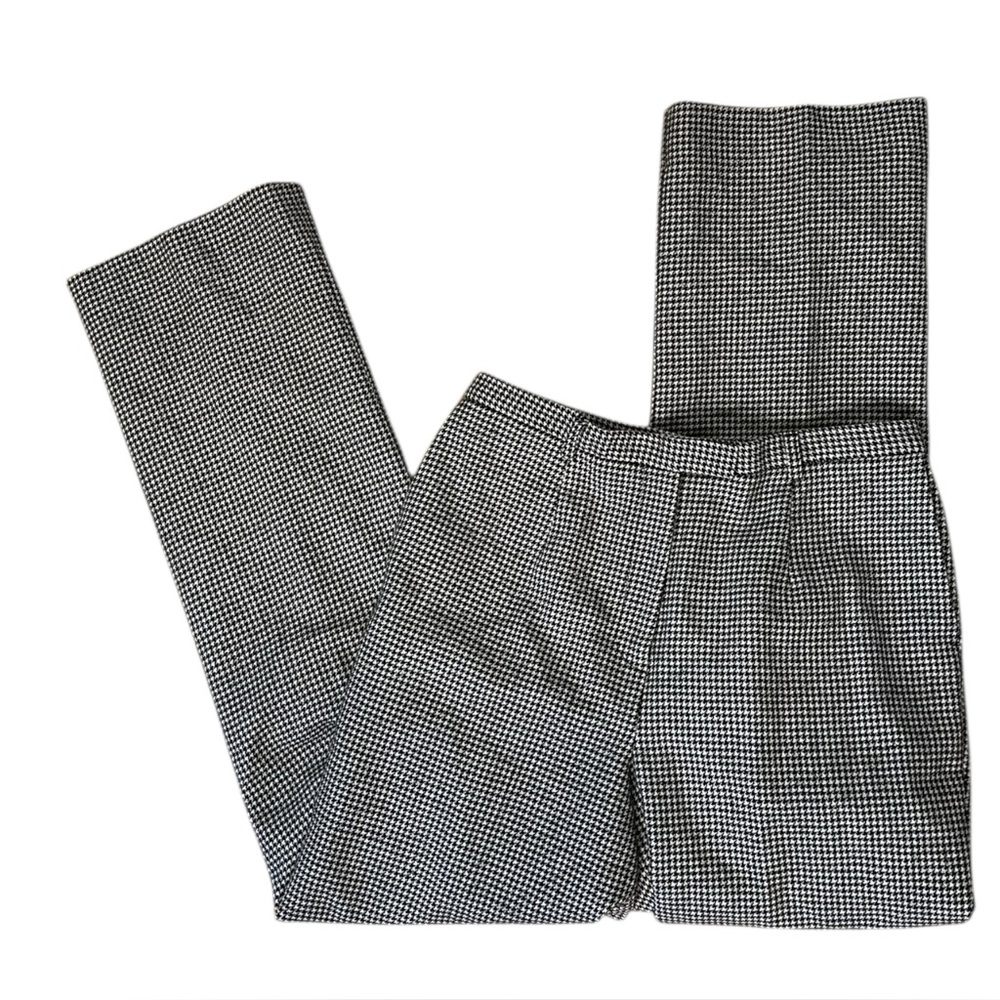 Pendleton 100% Virgin Wool Houndstooth Women’s 8 Pants Lined Black White EUC
